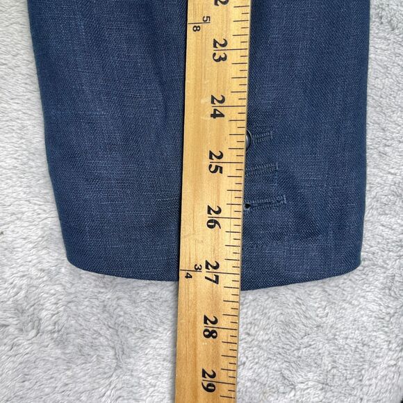 Sene Studio Blazer Jacket Mens 52R Blue Single Breasted Linen Formal - Picture 14 of 15